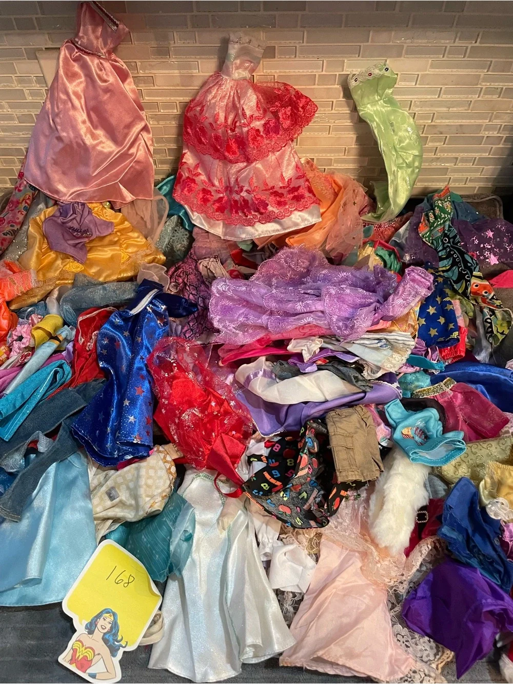 Barbie Doll Clothes Dresses Mixed Lot Of 168 Pieces